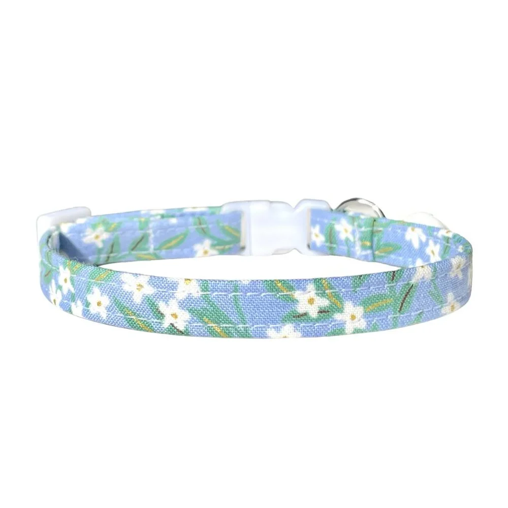Rifle Paper Co Pointy Bow Cat Collar, Handmade Floral Kitten Collar